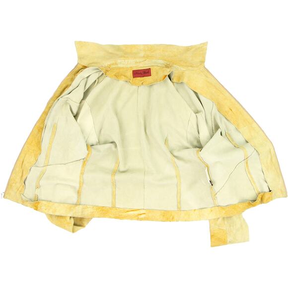 Nicola Berti Made in Italy Moto Rust Distressed Tan Suede Leather jacket - Picture 4 of 11